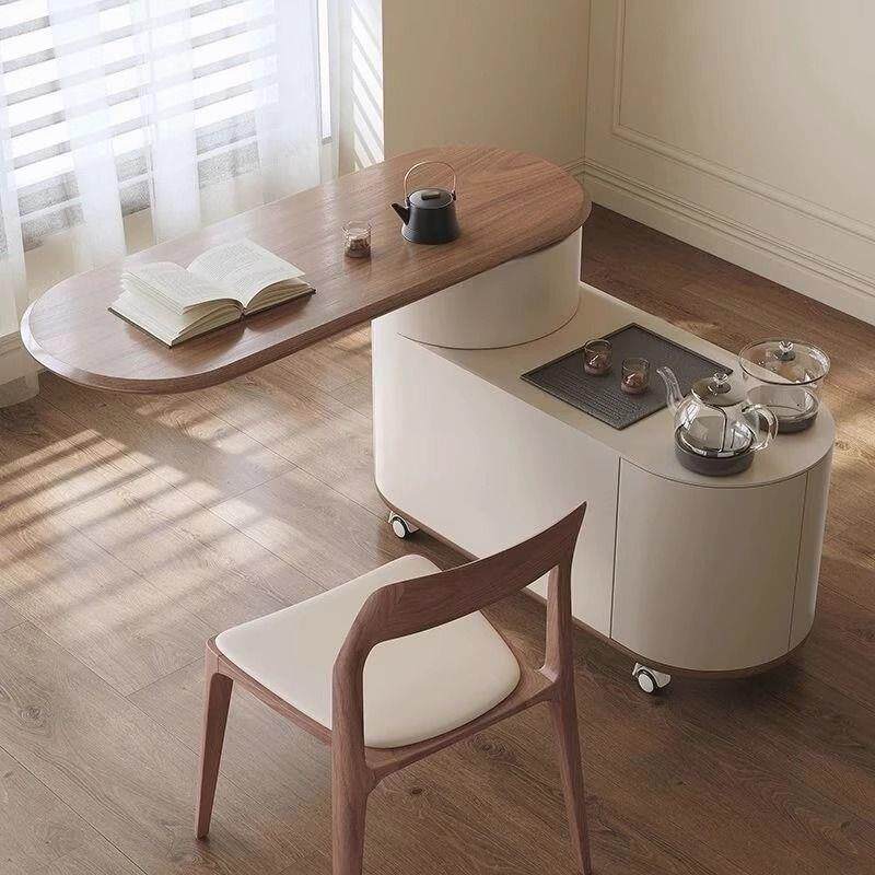 可移动客厅板式茶几茶台泡茶一体多功能家用旋转轻奢高级感小户型