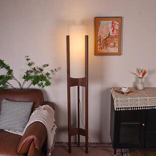 复古设计感客厅落地灯中式艺术沙发灯氛围感实木书房卧室灯