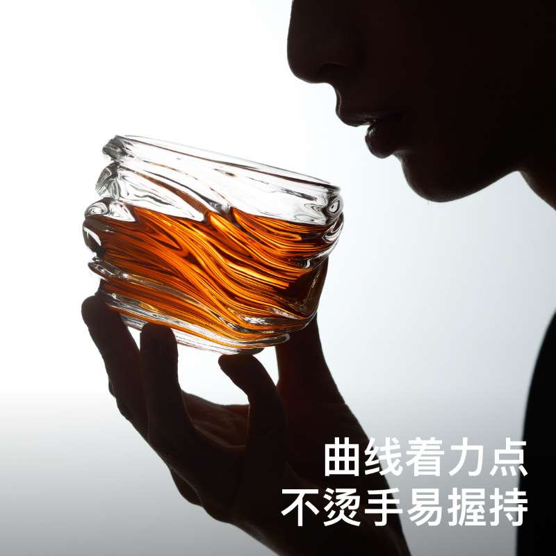 teastone山河杯耐高温杯子主人杯高硼硅玻璃杯创意喝茶杯茶具酒杯