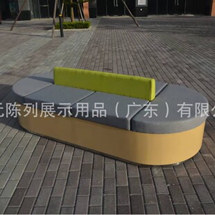 皮革懒人椅营业厅办公沙发高脚凳子卖场休息桌客户坐椅实木商用