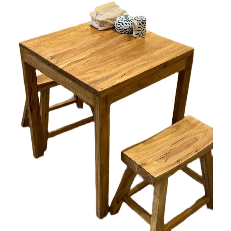 老榆木实木牛肉面快餐面馆商用桌椅烧烤小吃店大排档食Y堂餐厅餐