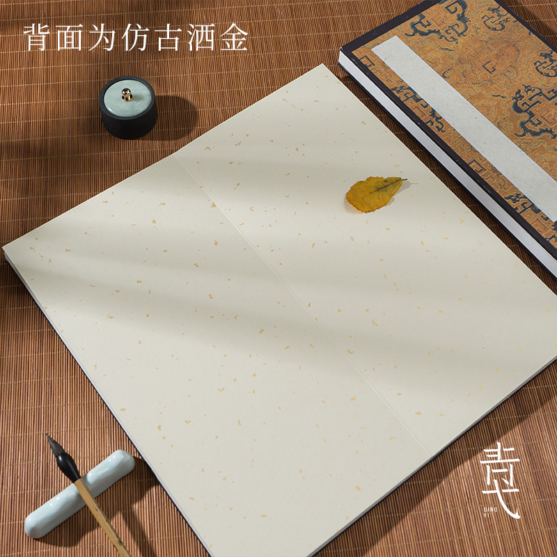 青弋仿清宫国展册页宣纸本仿古洒金加厚楮皮麻宣纸小楷毛笔书法国