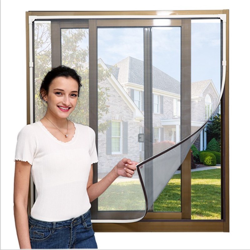 纱窗网自装自粘磁铁窗纱磁吸家用隐形防蚊L纱窗磁性窗户纱网门帘