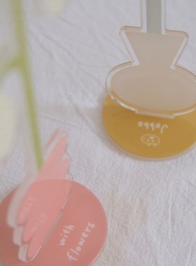 ins风插花系列便签夹立牌设计办公室桌面装饰R摆件礼物可爱花花