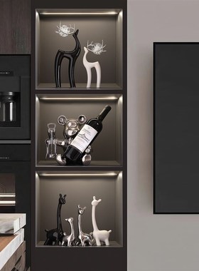 福鹿装饰摆件轻奢高档客厅玄关酒柜电视餐边柜桌面工艺品乔迁礼物