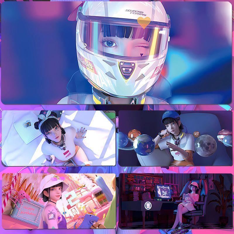 集原美鼠标垫csgo二次元动漫电竞游戏键盘垫个性创意桌垫锁边定制