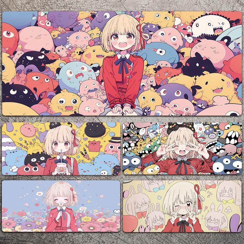 锦木千束鼠标垫超大号LycorisRecoil动漫二次元电脑键盘家用桌垫