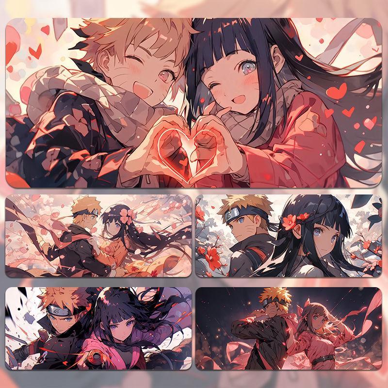 火影鸣人鼠标垫超大办公电脑键盘垫滑鼠标垫动漫防滑电脑桌垫