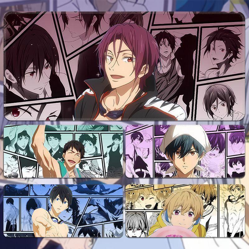 free男子游泳部超大号鼠标垫动漫二次元七濑遥松冈凛锁边加厚桌垫