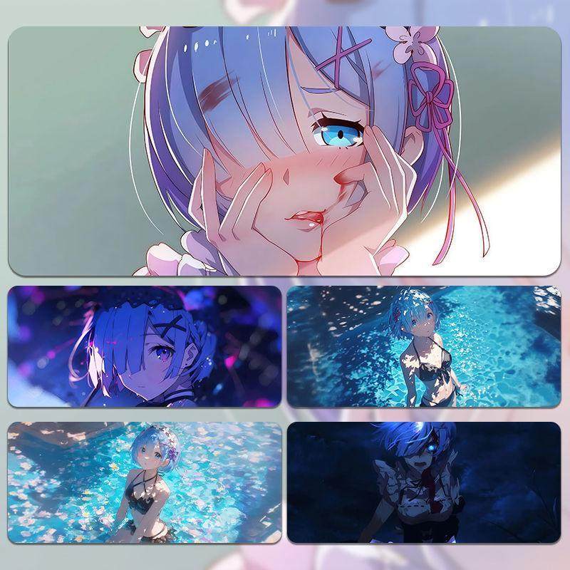 蕾姆鼠标垫超大动漫二次元桌垫电竞游戏键盘垫男生宿舍家用滑鼠垫