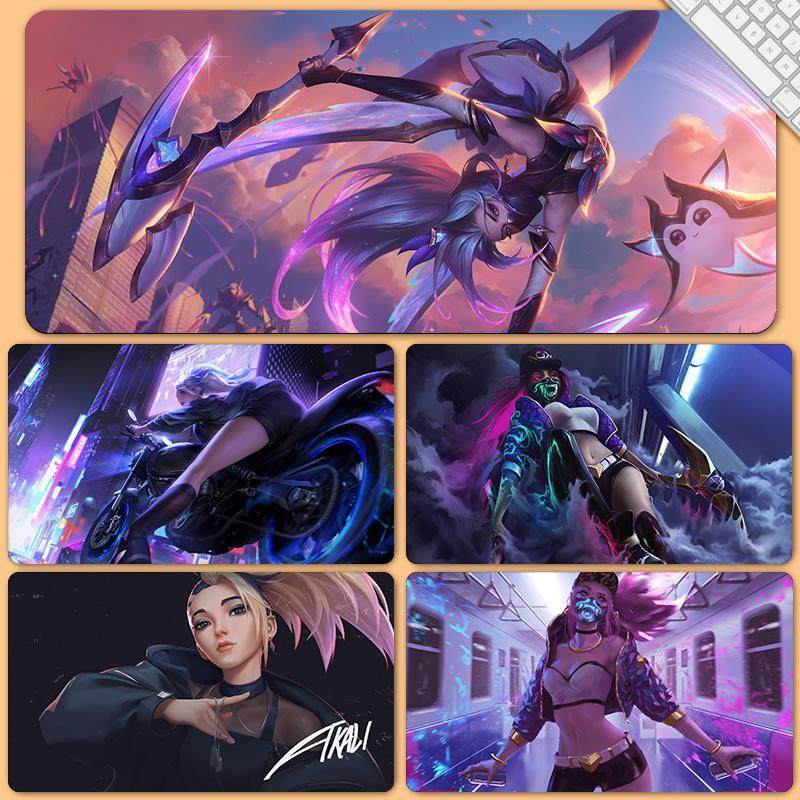 英雄联盟kda星之守护者阿卡丽鼠标垫lol离群之刺超大桌垫游戏垫子