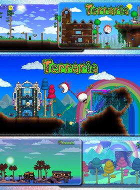 泰拉瑞亚鼠标垫超大号游戏电脑Terraria泰拉TR键盘垫桌垫专业订制