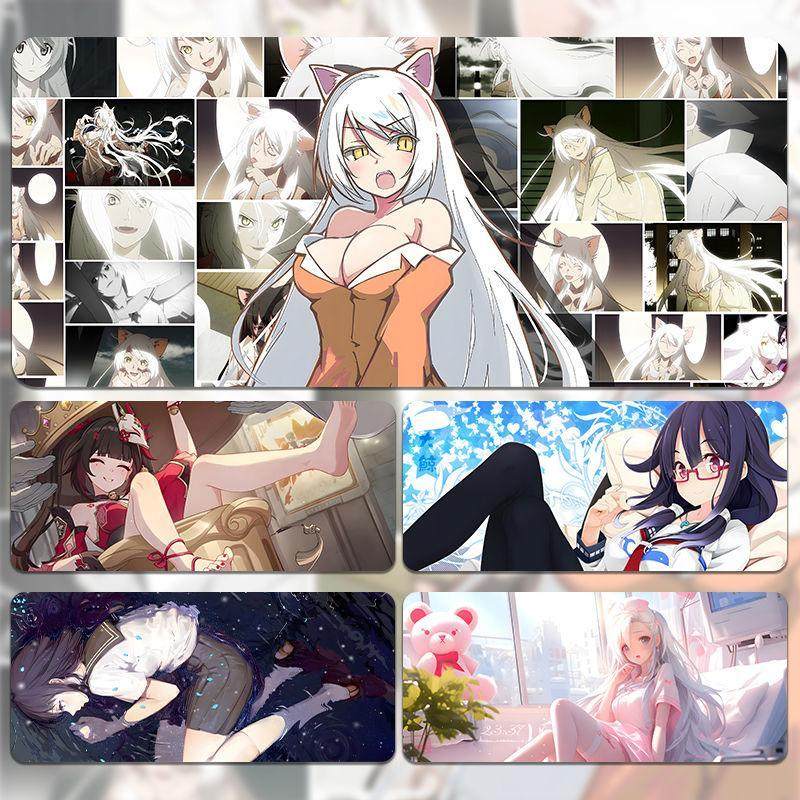 二次元性感美女鼠标垫超大号宿舍桌垫家用电脑桌键盘垫男生滑鼠垫