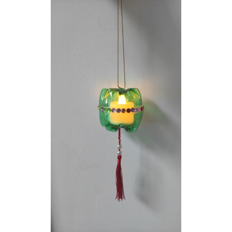 塑料瓶绿色雪碧防水环保手工中秋节日创意废物利用灯笼成品材料包