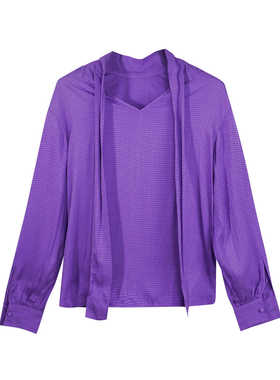 全新未使用新款紫色长袖衬衫