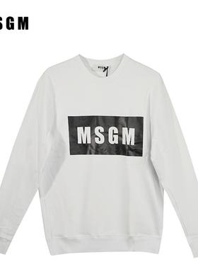 MSGM圆领套头宽松款情侣印花卫衣