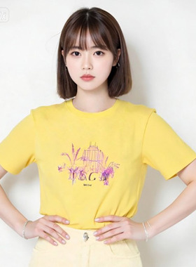 全新未使用MSGM女士圆领短袖