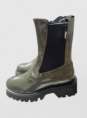 MSGM全新未使用皮革切尔西靴