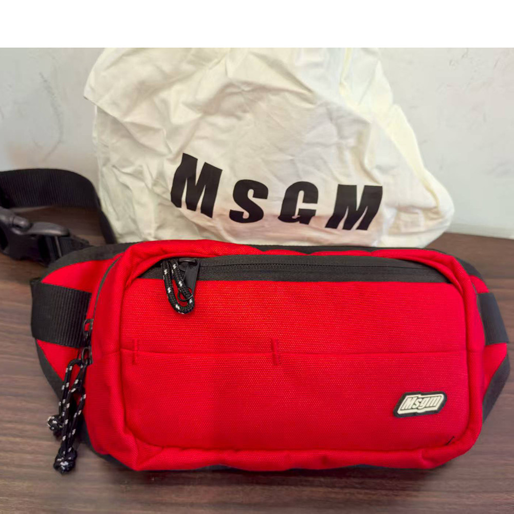 MSGM休闲多层情侣腰跨胸包