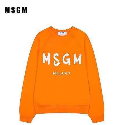 孤品特价MSGM圆领套头舒适百搭长袖卫衣
