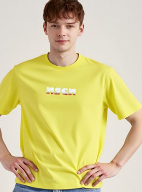 MSGM纯棉短袖情侣T恤