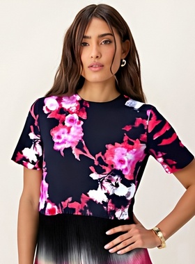 MSGM女士流苏短袖T恤