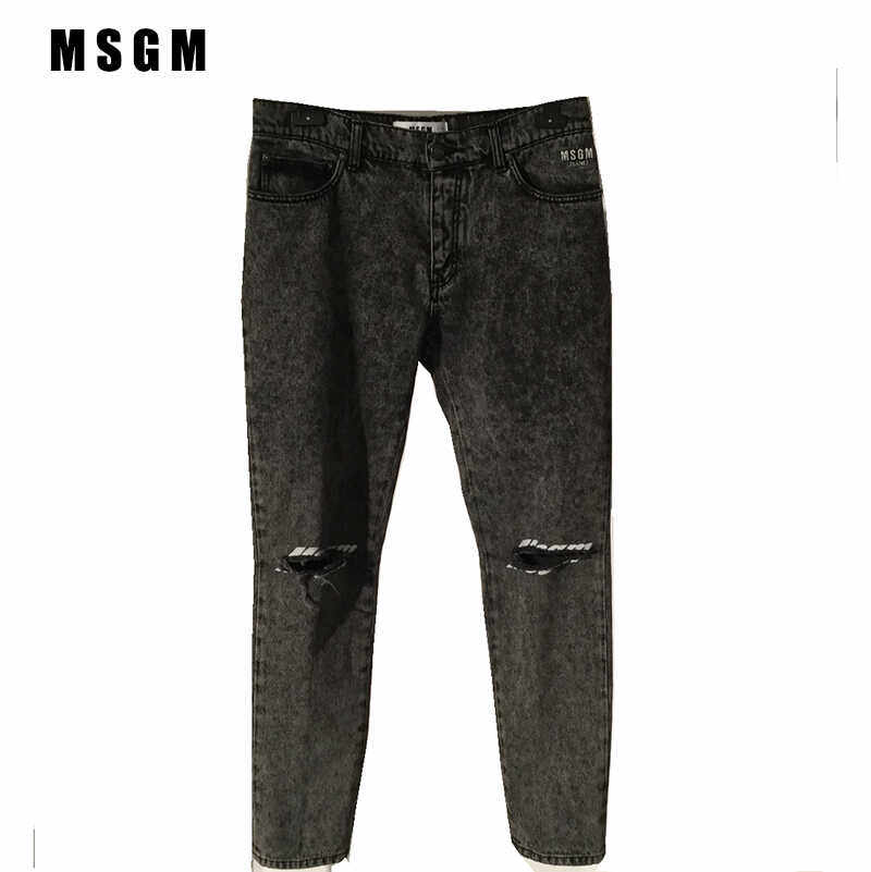 牛仔意大利宽松潮牌长裤MSGM