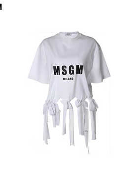 孤品特价MSGM圆领短袖宽松透气舒适休闲短袖T恤