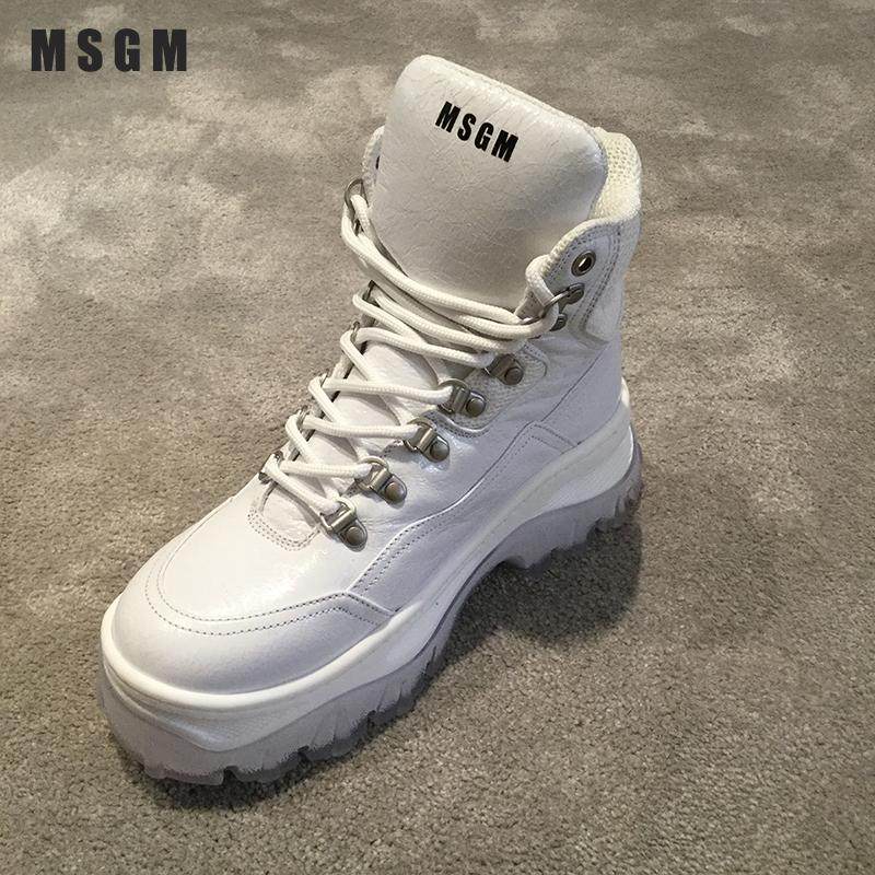 MSGM厚底时尚舒适高帮鞋