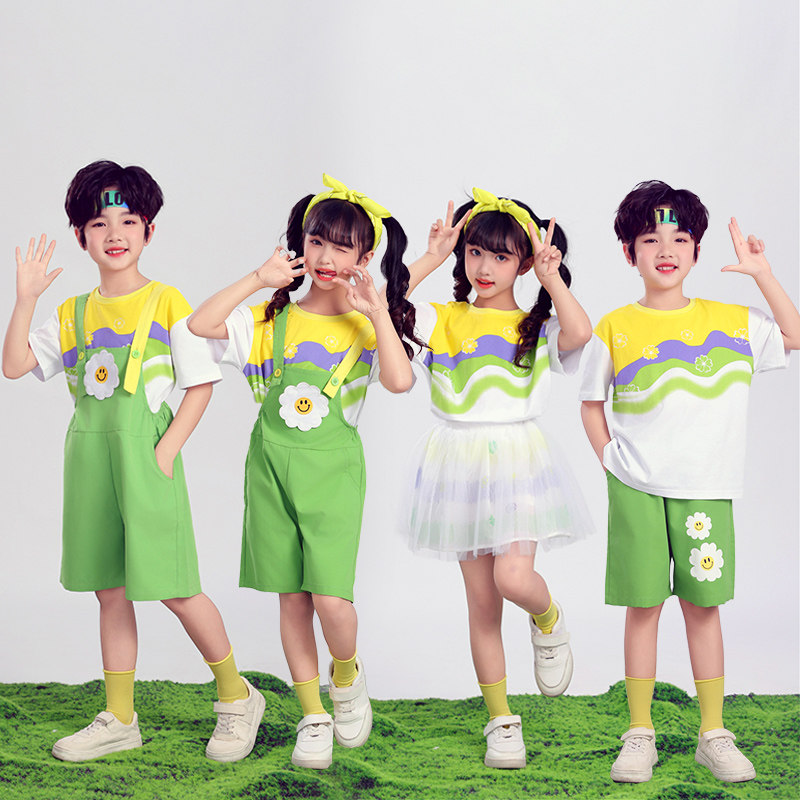儿童啦啦队演出服小学生班服