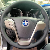 东风启辰T70方向盘套真皮晨风15款 16年启辰T70X把套专用手缝全包