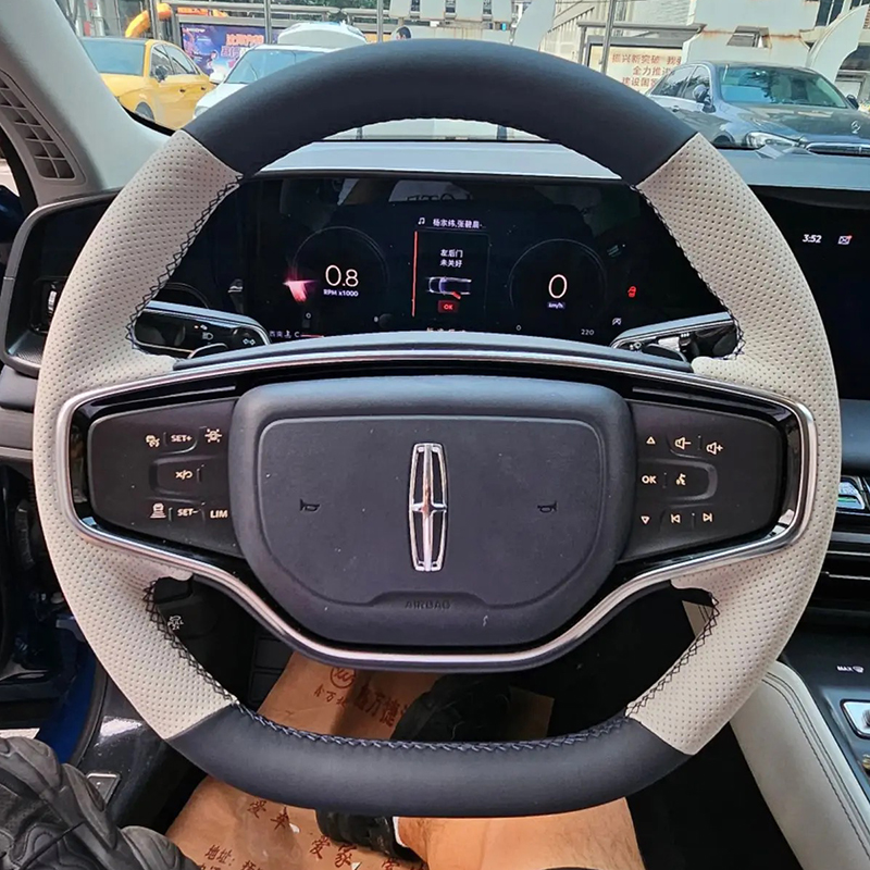 林肯冒险家真皮专车专用方向盘套