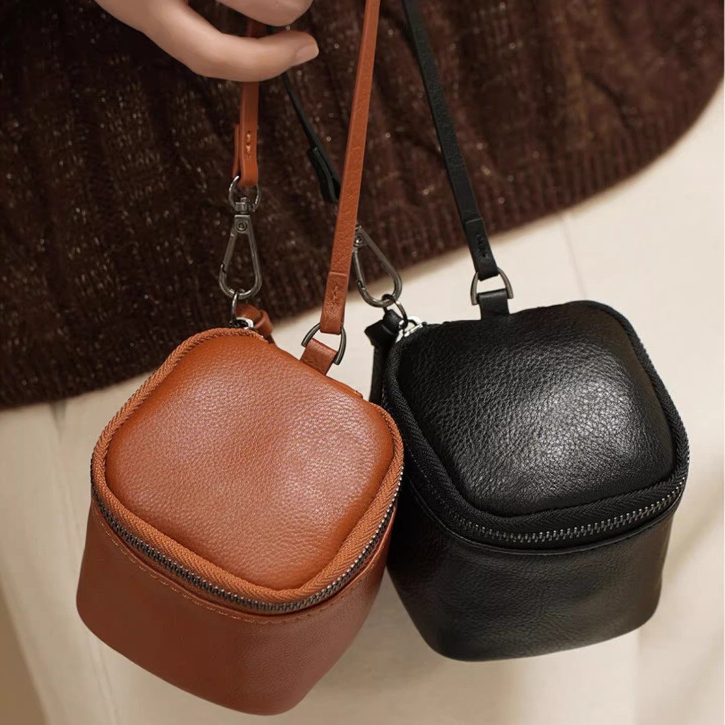 复古迷你钥匙包手拎2026新款大容量立体耳机口红收纳包便携零钱包,箱包皮具/热销女包/男包,钱包,淘宝优惠券,粉丝福利购,淘宝优惠卷