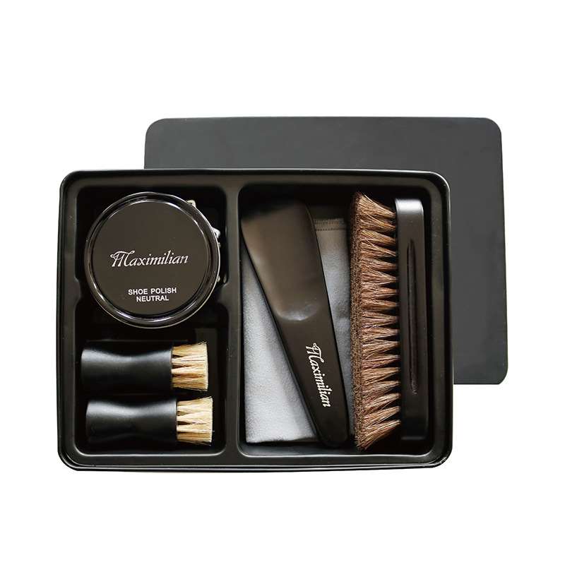 鞋油鞋刷套装 黑色无色鞋油保养油 皮鞋护理套装擦鞋专用工具
