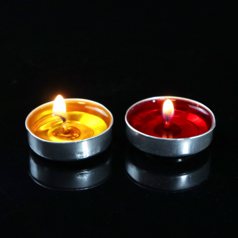 蜡烛酥油灯100粒4小时供佛灯家用环保无烟保温煮茶佛台佛前蜡烛灯