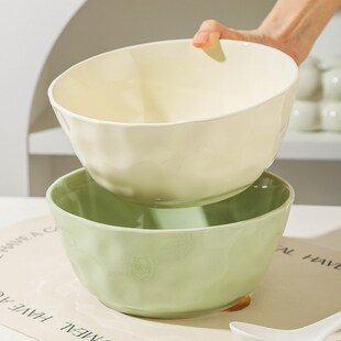 奶油风陶瓷汤碗家用2025新款汤盆拉面碗8寸大容量面条碗泡面碗