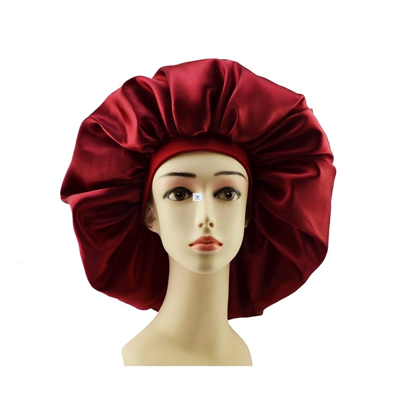 New Fashion Big Size Satin Silk Bonnet Sleep Night Cap Head
