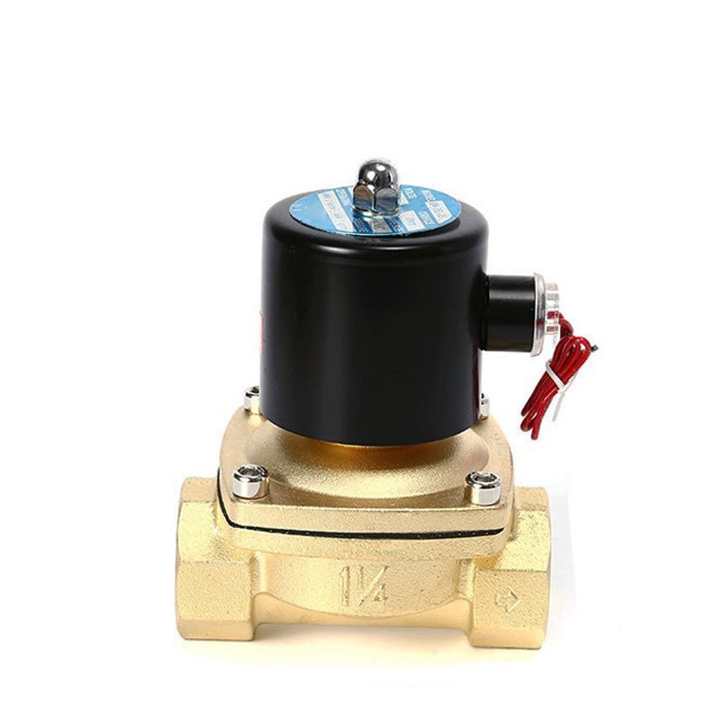 2W500-50全铜常闭电磁阀2寸DN50水阀气阀 DC24V 电磁控制阀AC220V