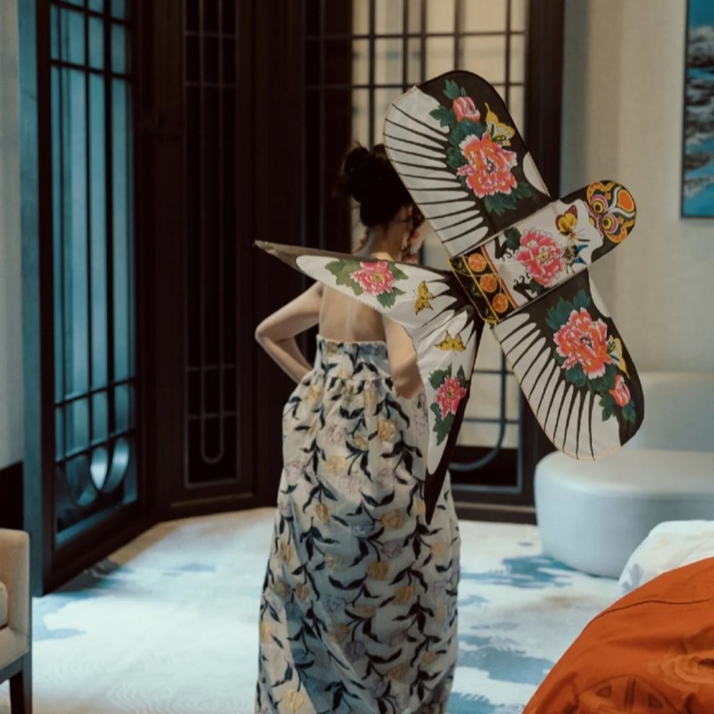 好货结婚新娘晨拍道具传统纸鸢沙燕金鱼风筝吊挂装饰婚房布置中式