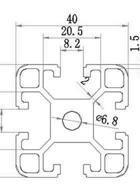 4040BH黑 工业铝型材 铝合金型材40黑色 加厚铝型材框架 可切割