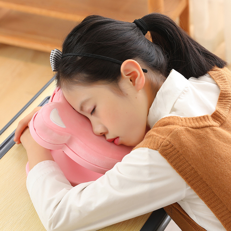 儿童小学生可携式午睡枕趴睡枕学校教室午觉桌上趴趴抱枕头午休神