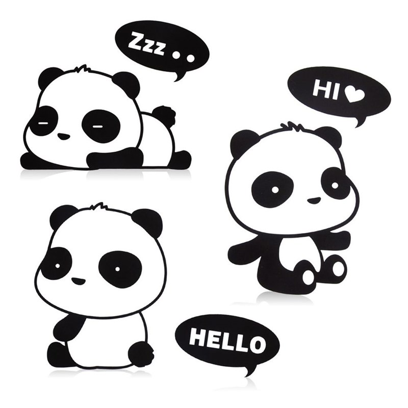 3Pcs/pack Fashion Panda DIY Switch Sticker Note Stickers Vin