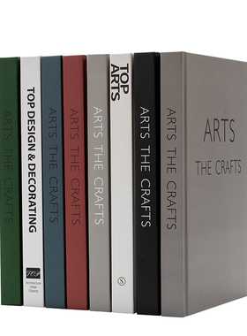 现代轻奢简约纯色书北欧风样板房客厅茶几可打开仿真书装饰品摆件