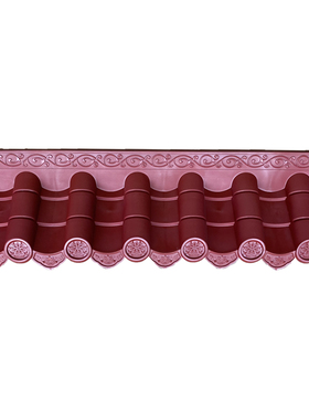 仿古瓦红色黄色浅灰一体屋檐瓦外角内角pvc树脂瓦屋面瓦90度转角