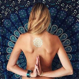 极速Indian Mandala Hawaii Sunproof Round Beach Throw Tapestr