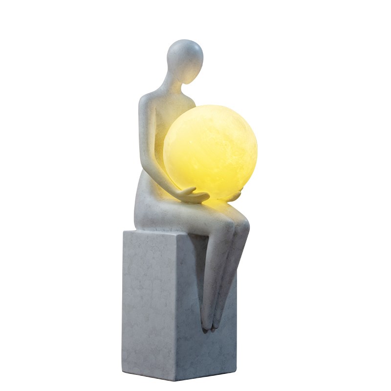 北欧抽象人物艺术情侣摆件小夜灯家居客厅卧室玄关装饰品生日礼物