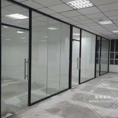 好货办公室整体玻璃隔墙高隔断屏风高隔间铝合金钢化玻璃隔音带百