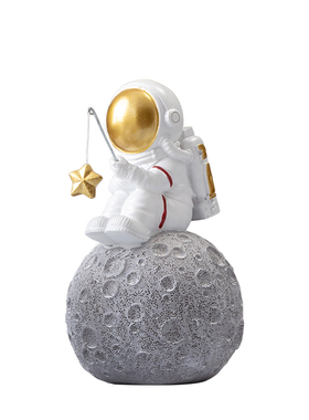 太空人宇航员沙漏桌面摆件电视柜儿童房布置家居装饰摆设北欧轻奢