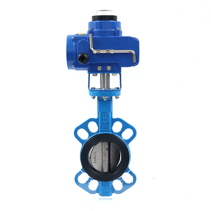 电动对夹式蝶阀DN50 65 80 100 125 150 200衬胶碟阀D971X电动阀