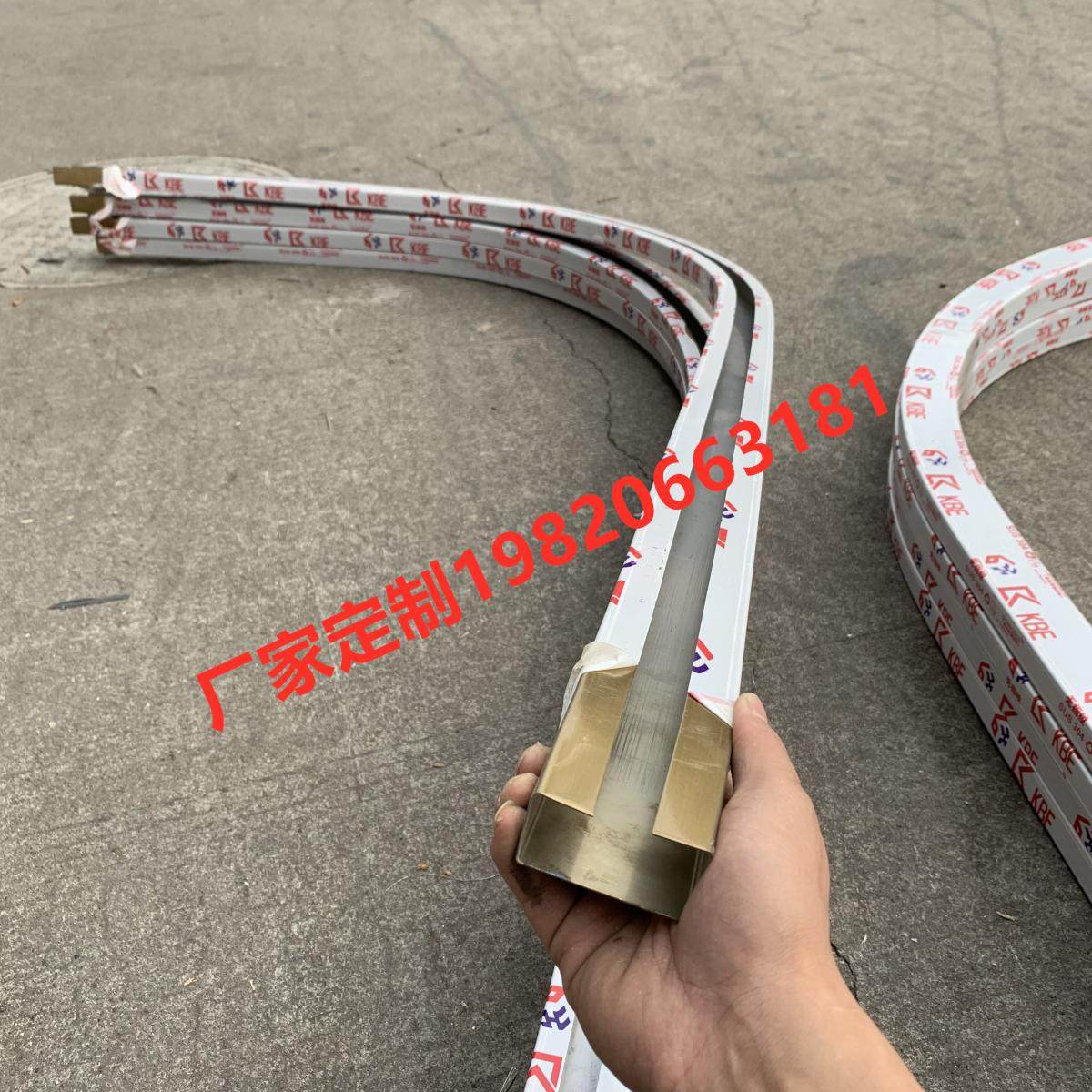 弧形不锈钢凹型槽 圆形卡玻璃固定槽 不锈钢异形条压边收口装饰